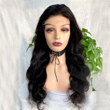 Virgin Cuticle Aligned Hair Transparent Swiss Lace Wig For Sale Unprocessed Human Hair Long Size Full Swiss Lace Wig Body Wave